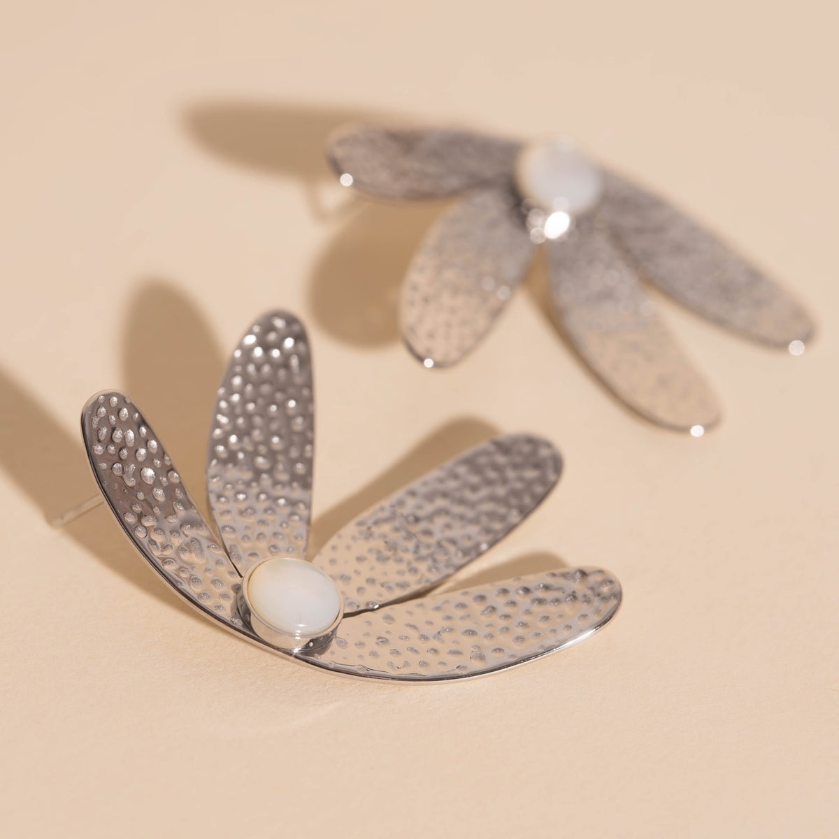 Jumbo Half Bloomed Stud Earrings