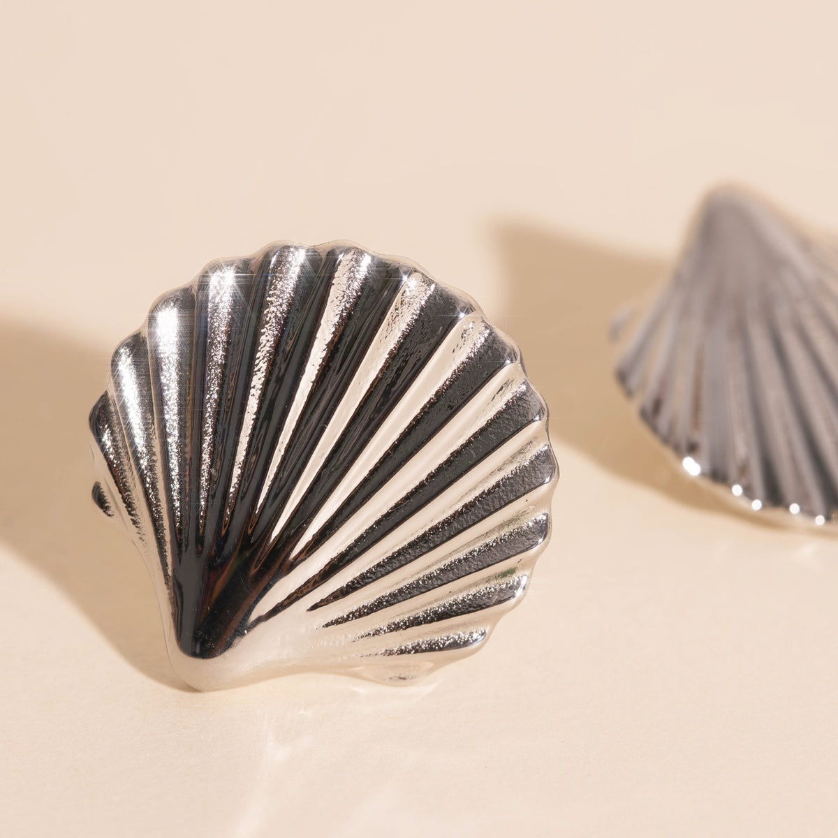 Jumbo Seashell Stud Earrings