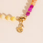 February Violet Birth Flower Necklace Charm