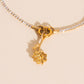 October Cosmos Birth Flower Necklace Charm