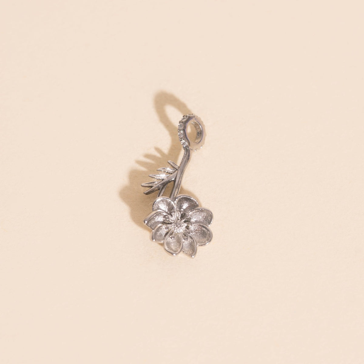 October Cosmos Birth Flower Necklace Charm