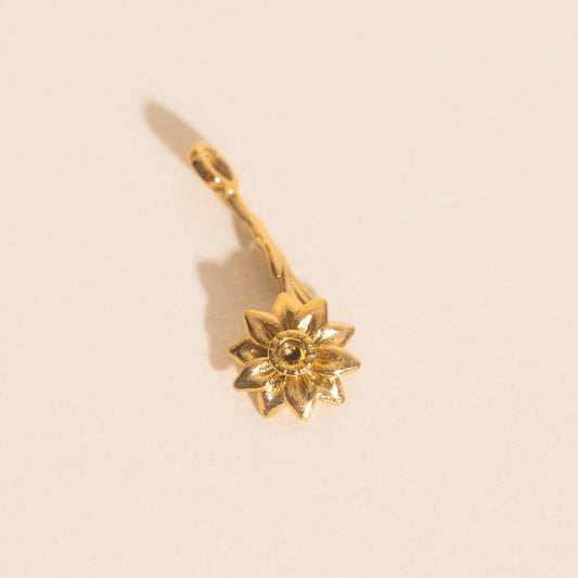 December Narcissus Birth Flower Necklace Charm