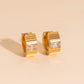 Textured Crystal Super Chunky Huggie Hoop Earrings