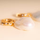 Jumbo Baroque Natural Pearl Huggie Hoop Charms