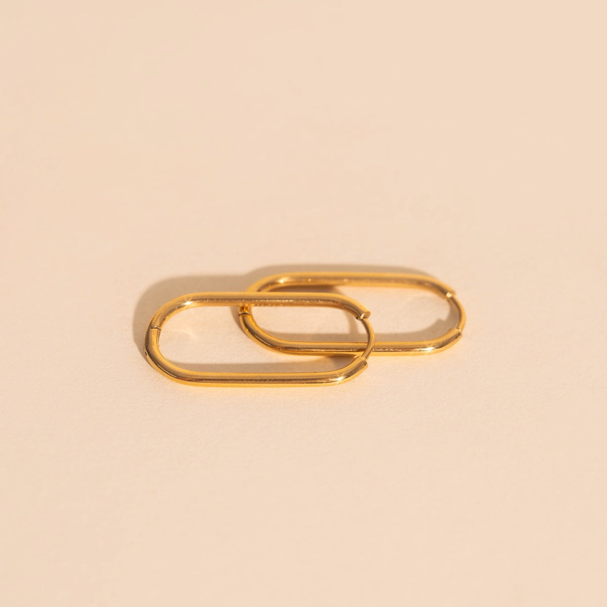 Titanium Rectangle Rounded Huggie Hoop Earrings - FeatherTUFF™