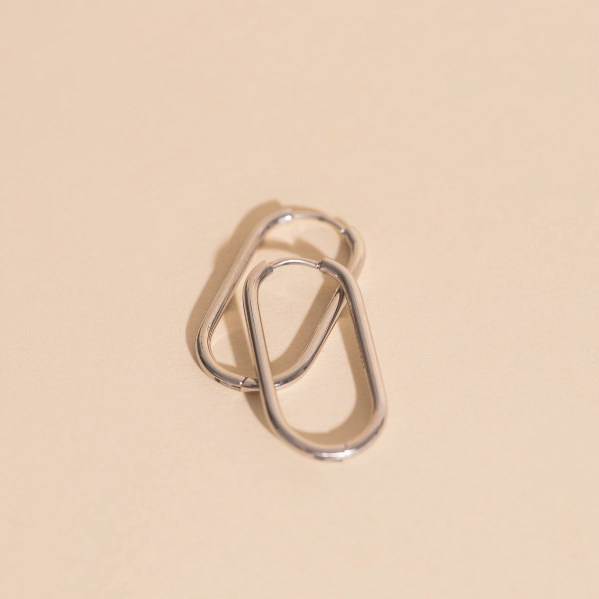 Titanium Rectangle Rounded Huggie Hoop Earrings - FeatherTUFF™