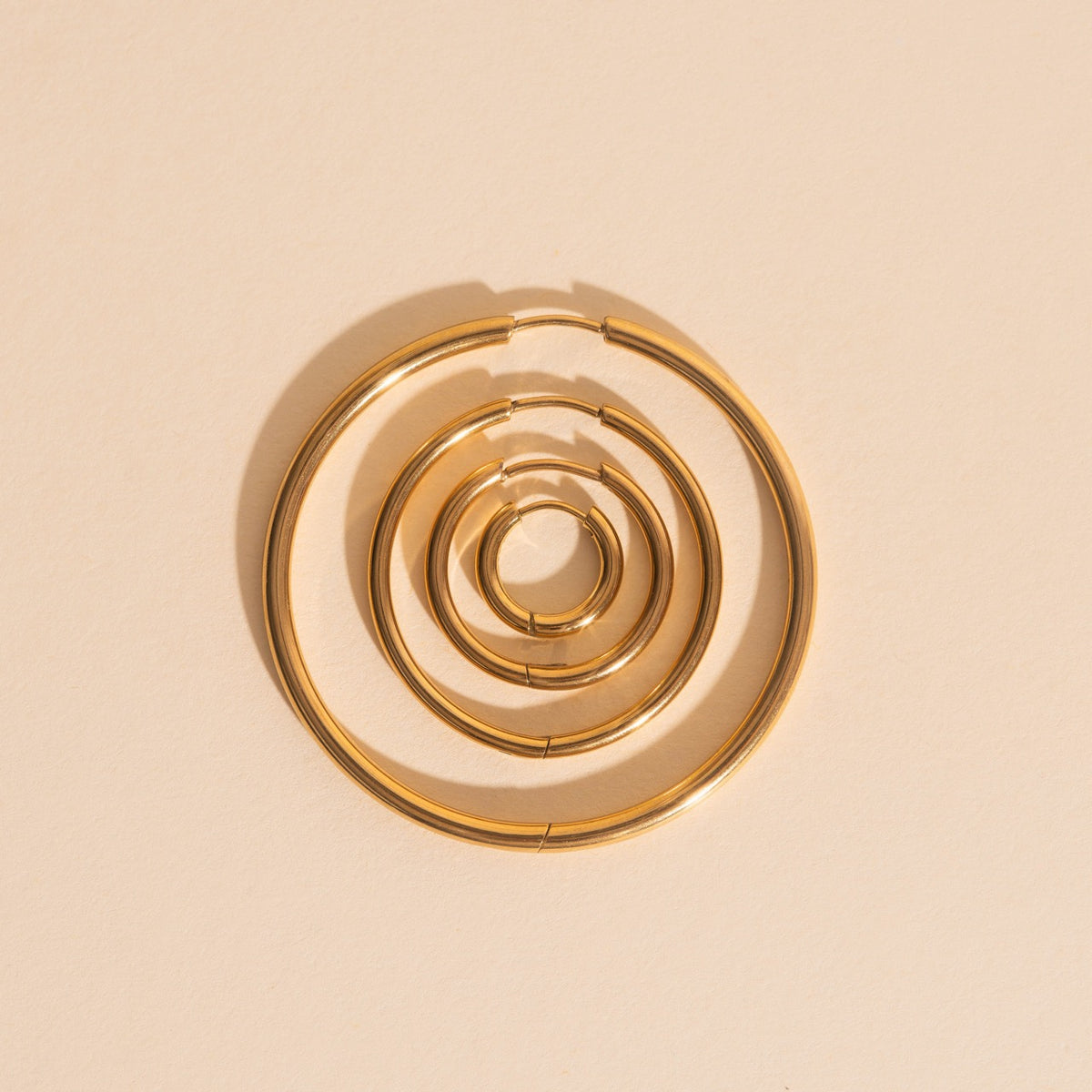 Circle Rounded Huggie Hoop Earrings