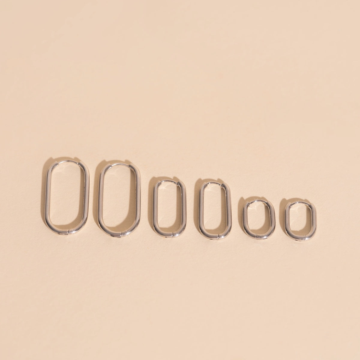Titanium Rectangle Rounded Huggie Hoop Earrings - FeatherTUFF™