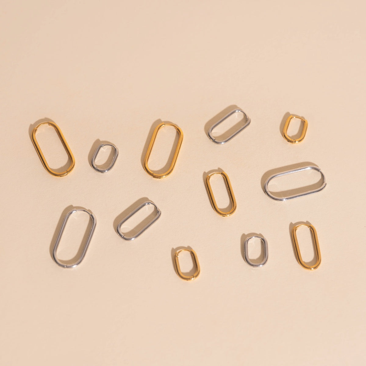 Titanium Rectangle Rounded Huggie Hoop Earrings - FeatherTUFF™