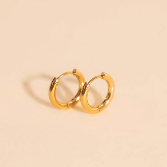 Mini Rounded Huggie Hoop Earrings