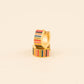 Striped Super Chunky Huggie Hoop Earrings