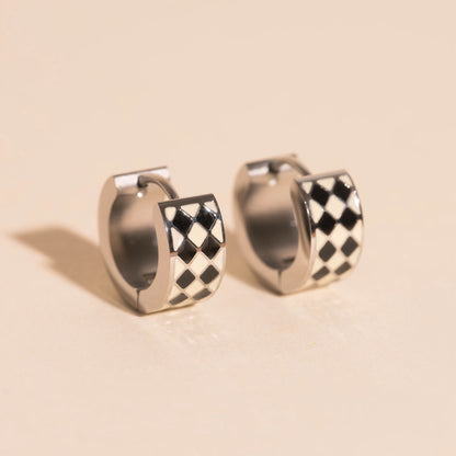 Argyle Super Chunky Huggie Hoop Earrings