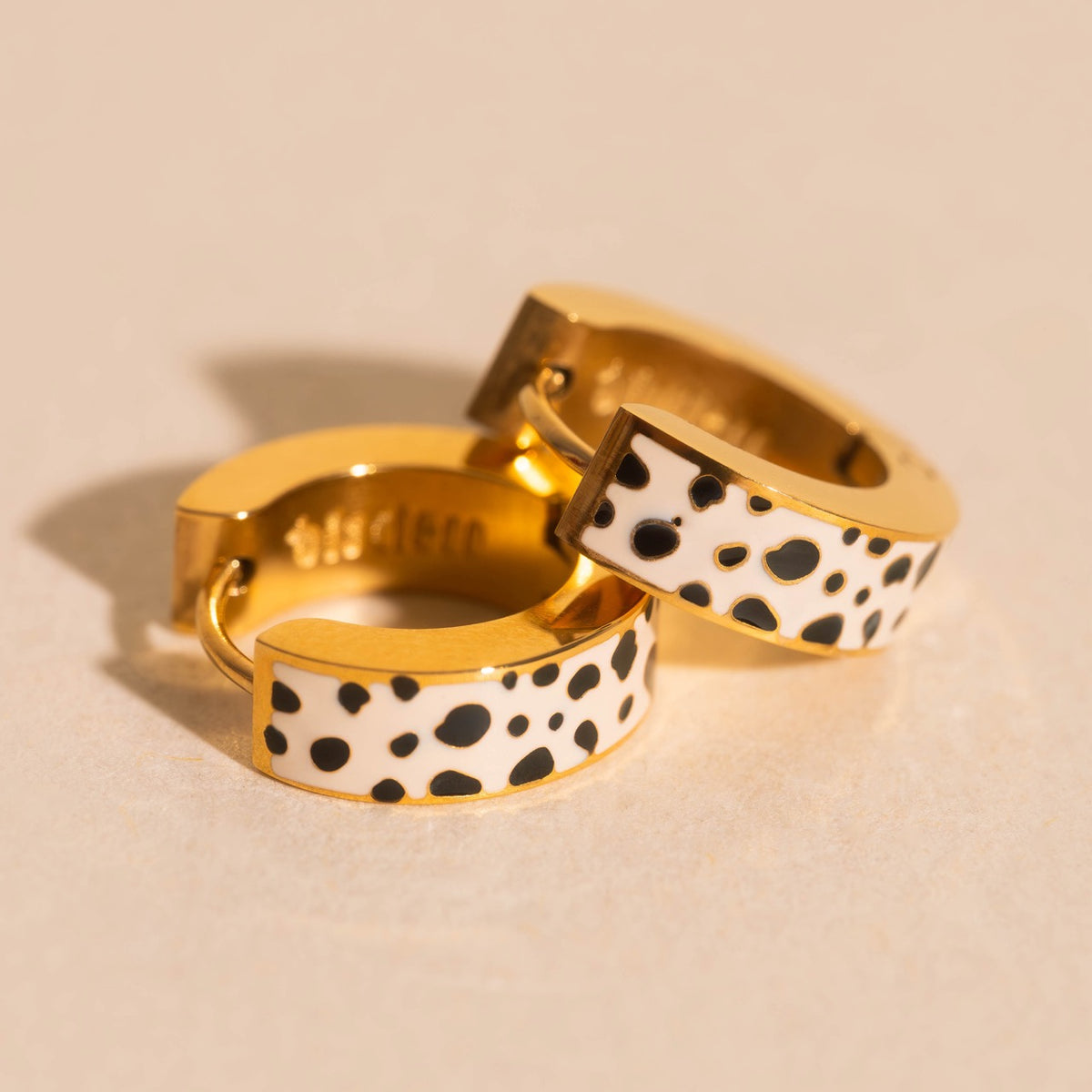 Leopard Chunky Huggie Hoop Earrings