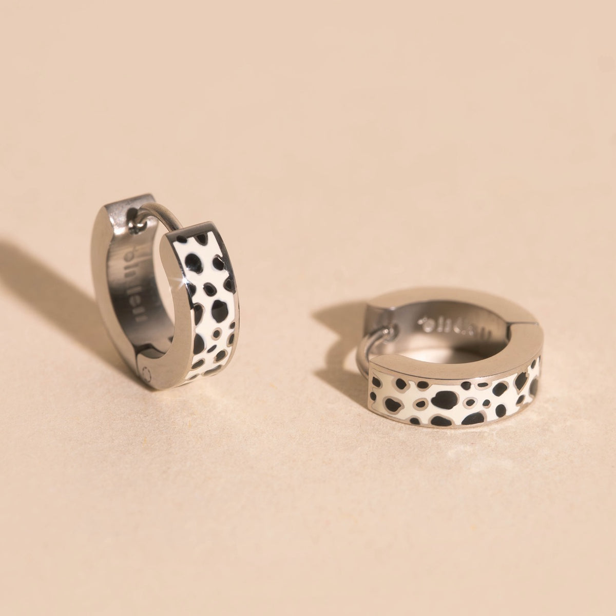 Leopard Chunky Huggie Hoop Earrings