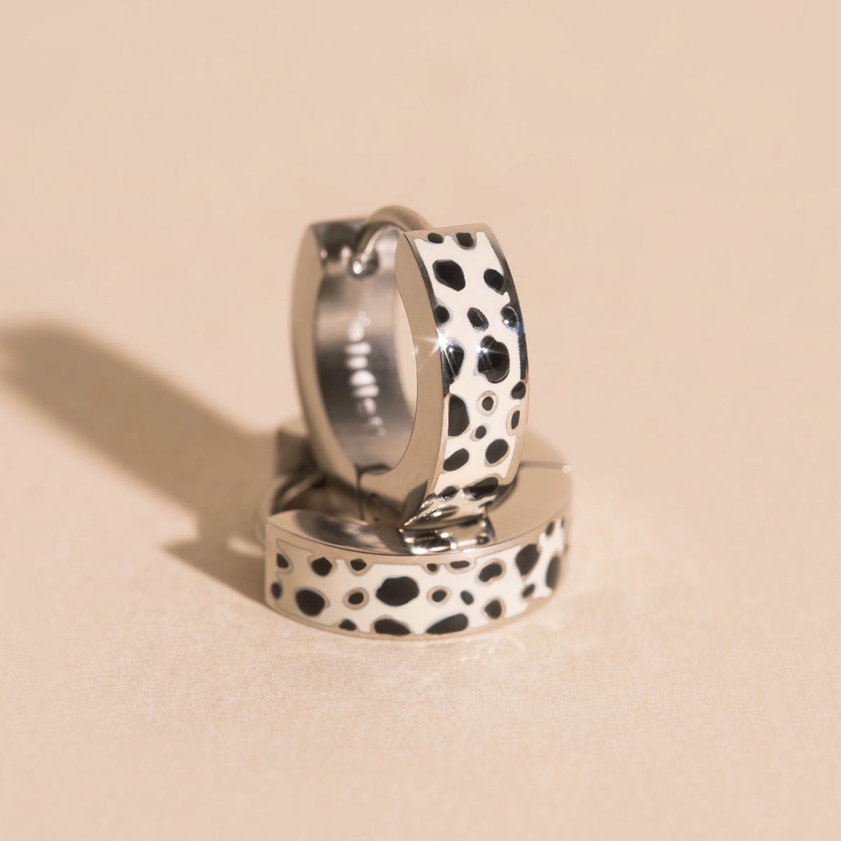 Leopard Chunky Huggie Hoop Earrings