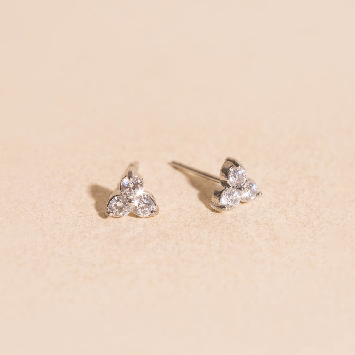 Crystal Trio Stud Earrings