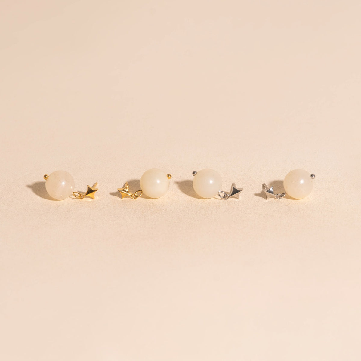 Star Stone Drop Stud Earrings