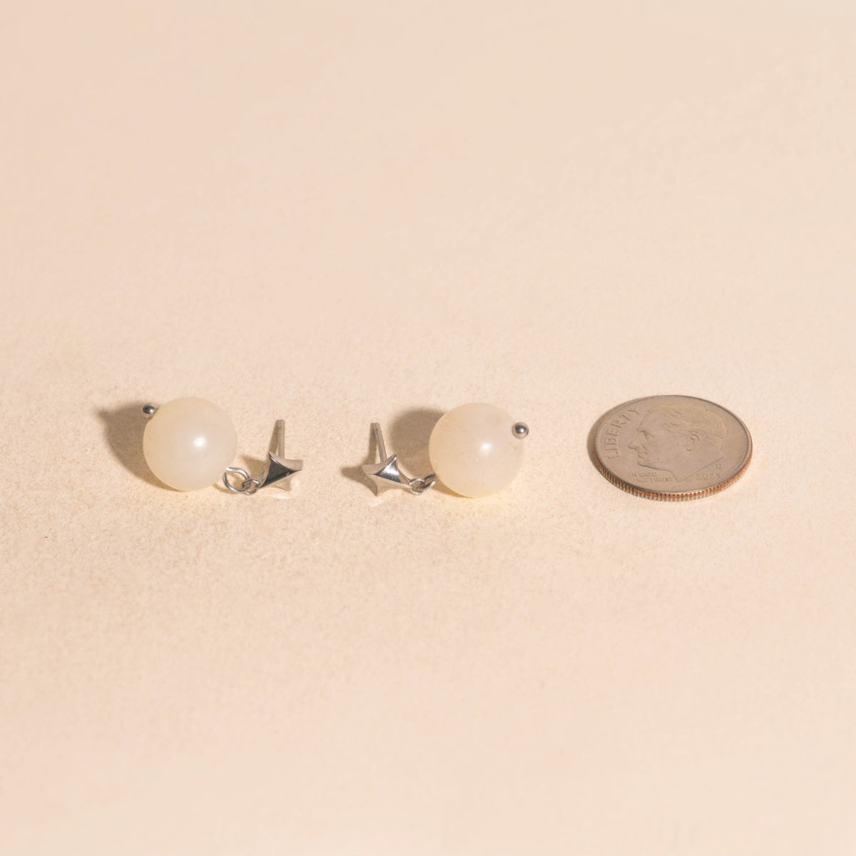 Star Stone Drop Stud Earrings