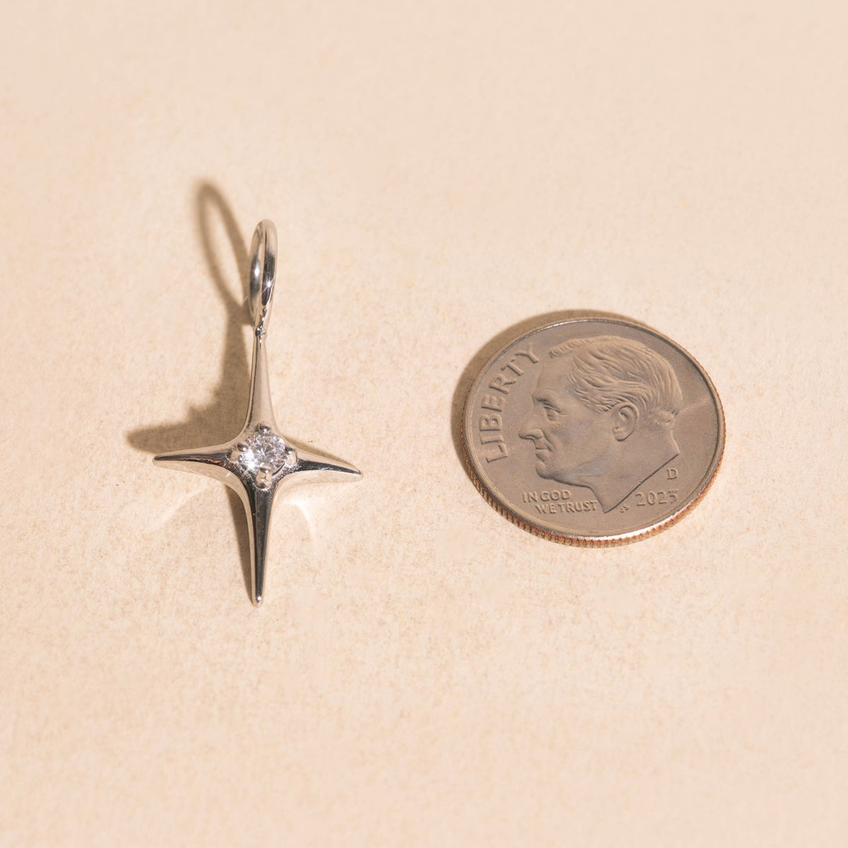 North Star Crystal Necklace Charm