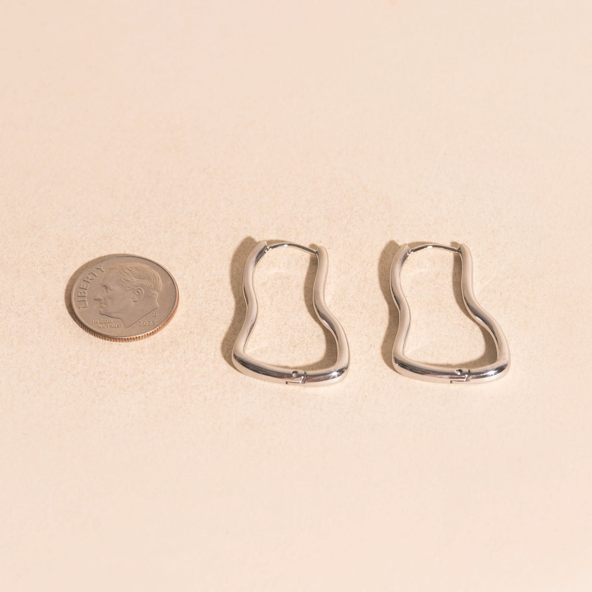 Cosmic Wave Rounded Huggie Hoop Earrings