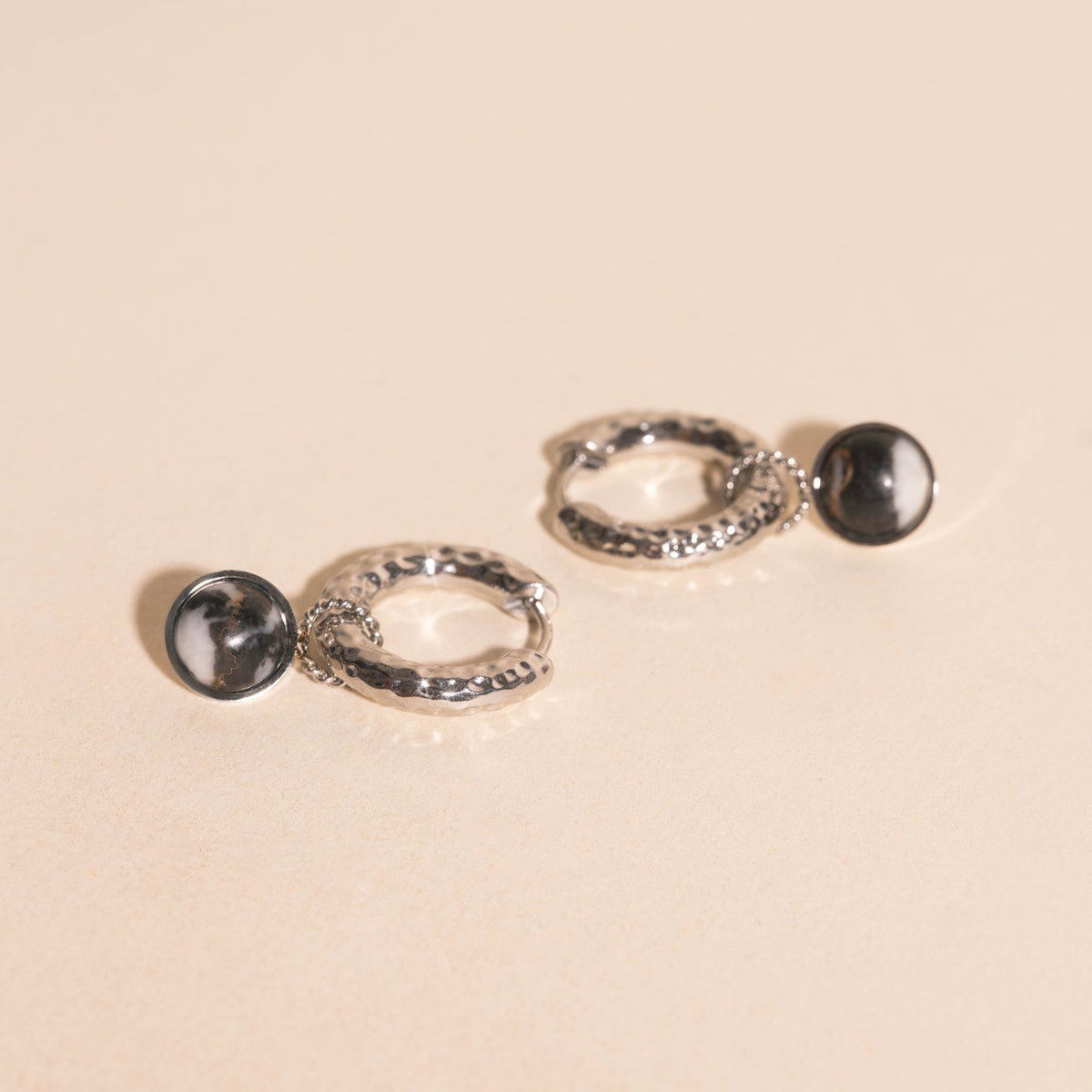 Moon Rock Huggie Hoop Charms