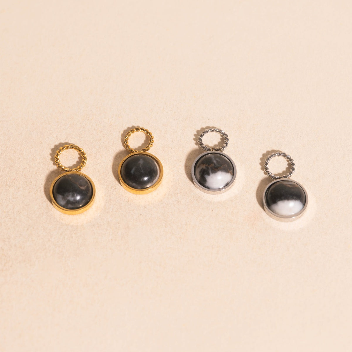 Moon Rock Huggie Hoop Charms