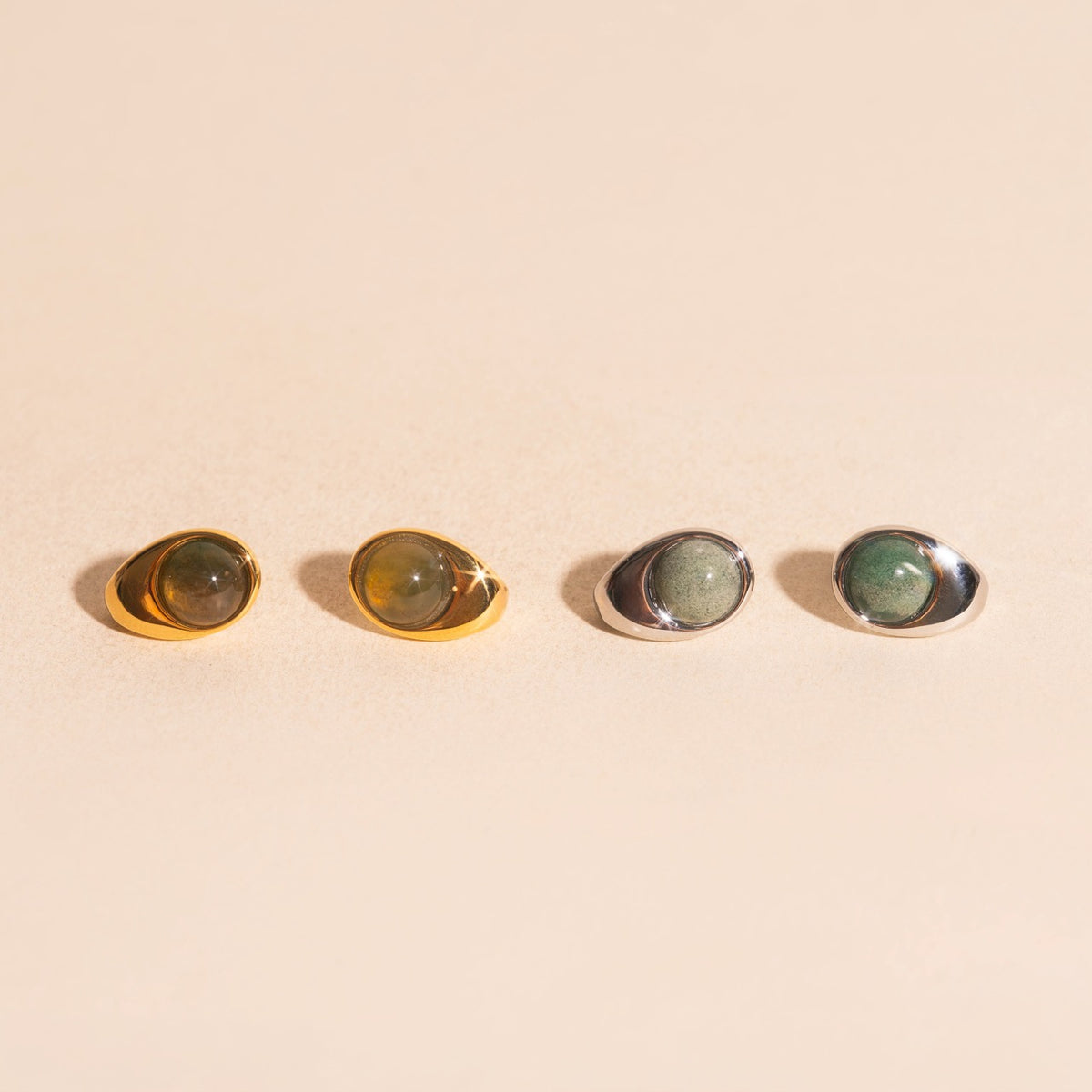 Earth Cosmic Curl Stud Earrings