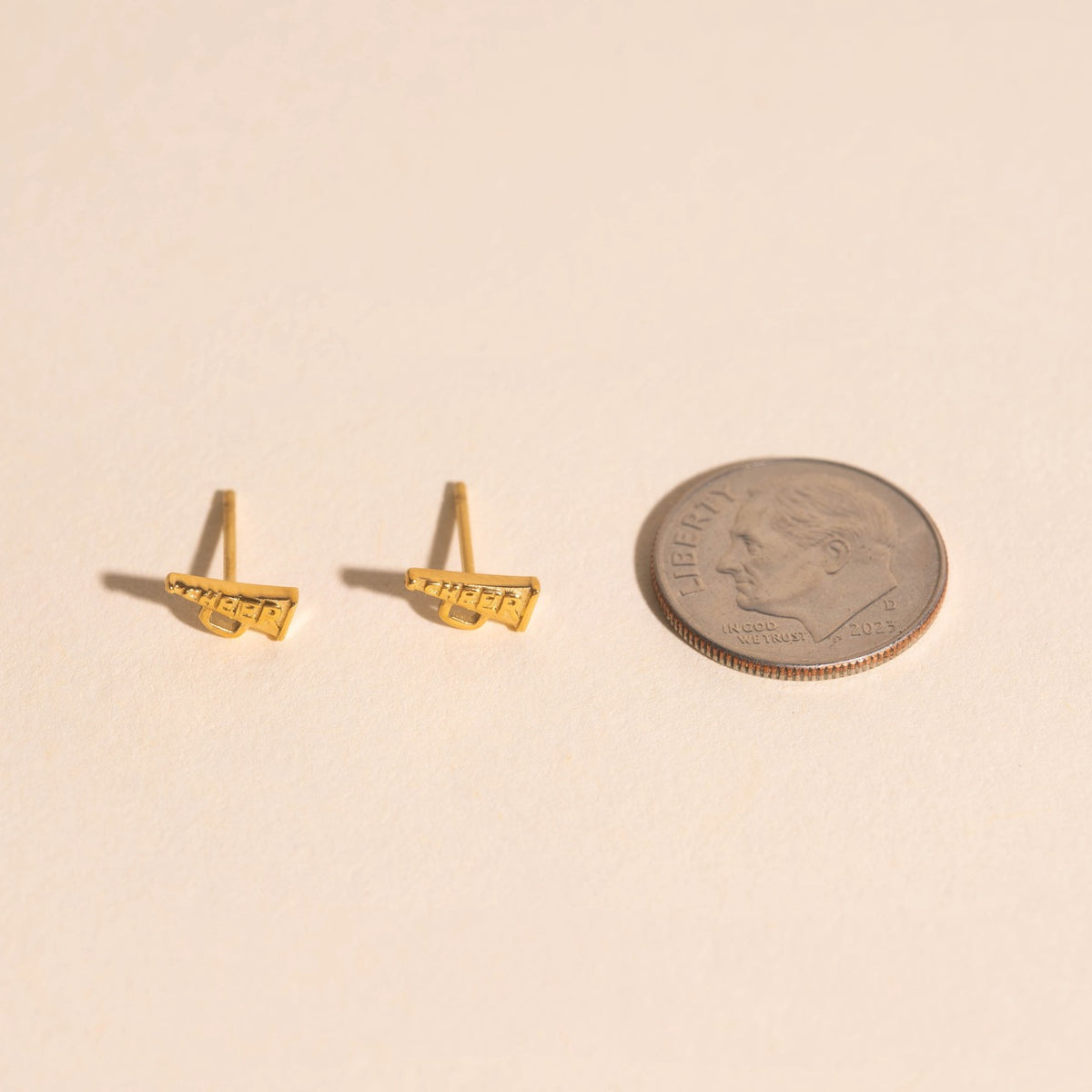 Cheer Megaphone Mini Stud Earrings