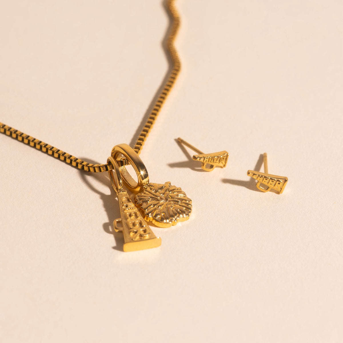 Cheer Pom Necklace Charm