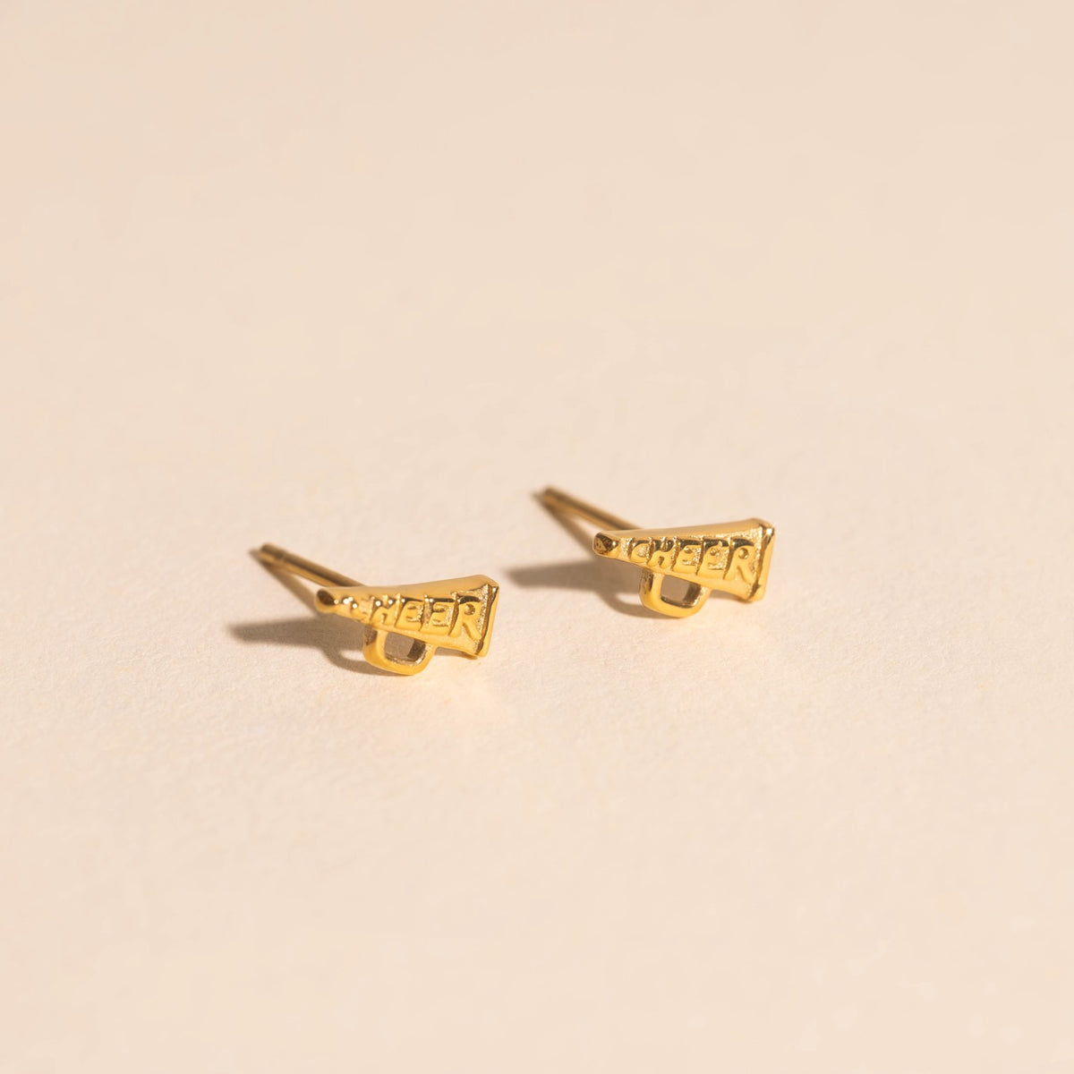 Cheer Megaphone Mini Stud Earrings