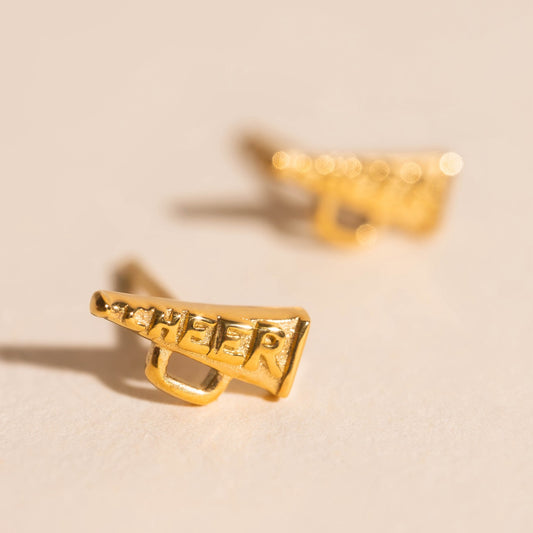 Cheer Megaphone Mini Stud Earrings