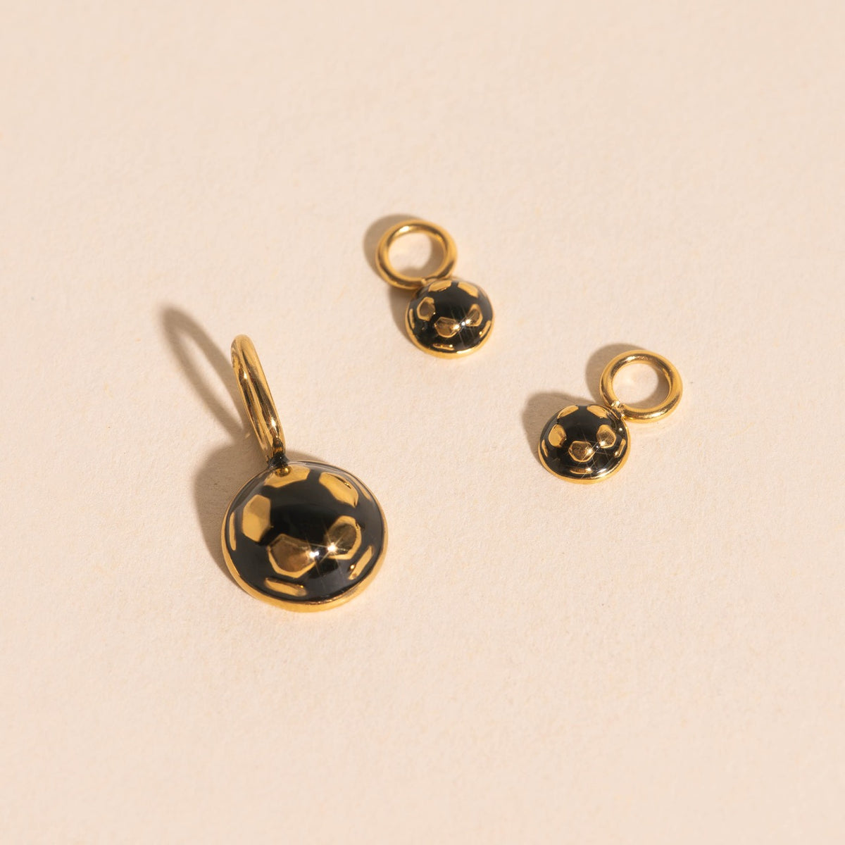 Soccer Ball Huggie Hoop Charms