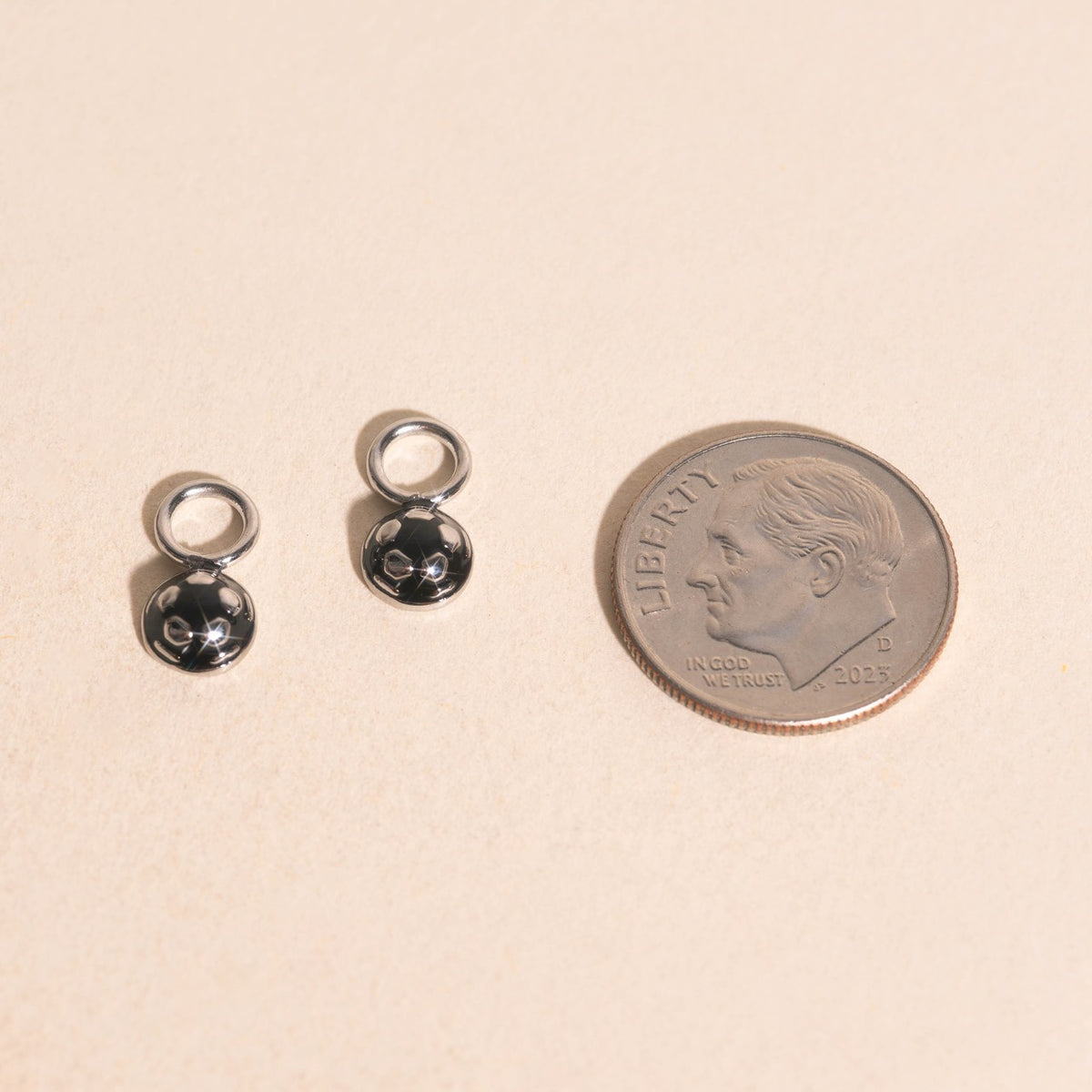 Soccer Ball Huggie Hoop Charms