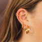 Starburst Chunky Huggie Hoop Earrings