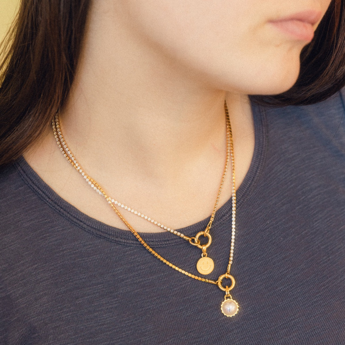Smiley Face Necklace Charm