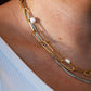 Mini Pearl Chain Necklace (18")