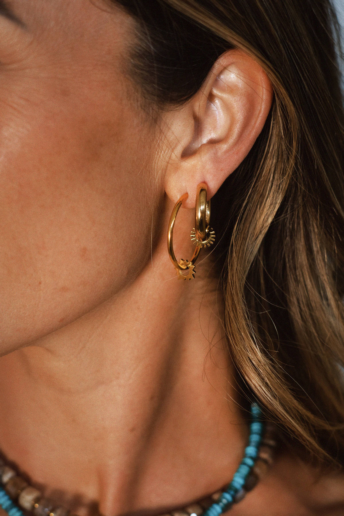 Chunky Rounded Huggie Hoop Earrings