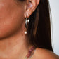Natural Pearl Huggie Hoop Charms