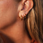 Starburst Chunky Rounded Huggie Hoop Earrings