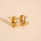 Pearl Shell Teardrop Super Chunky Huggie Hoop Earrings