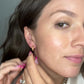Checkered Chunky Huggie Hoop Earrings
