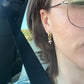 Natural Pearl Huggie Hoop Charms